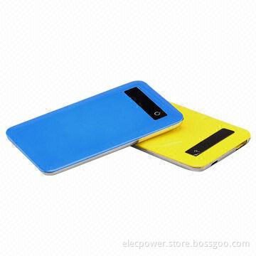 Super Slim Power Bank with Touchscreen LED Display, 4,000mAh Capacity, Output 5V, 1A